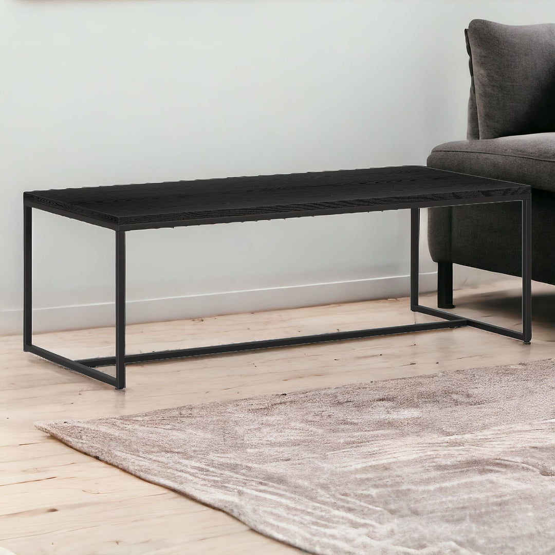 47-Inch Black Modern Coffee Table