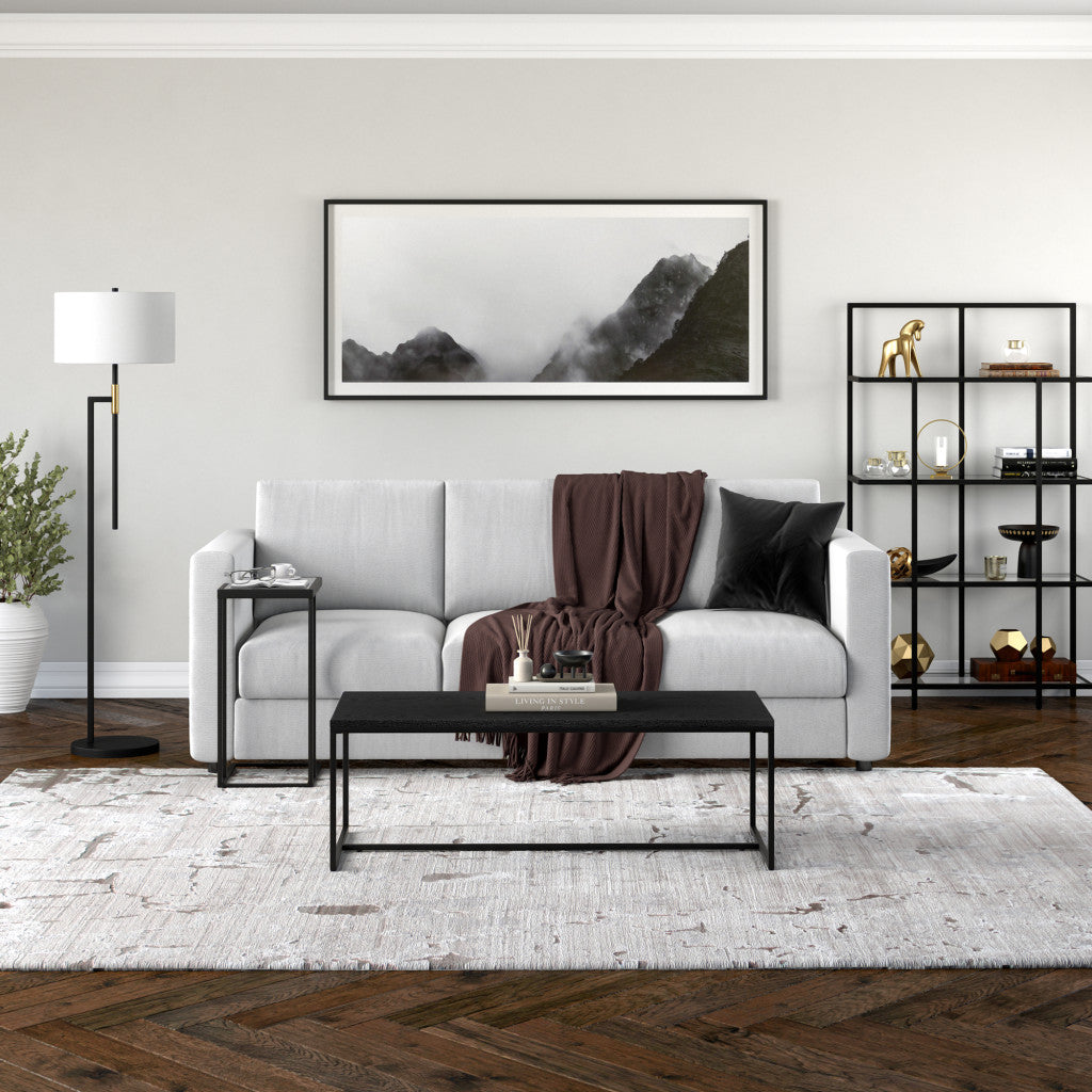 47-Inch Black Modern Coffee Table