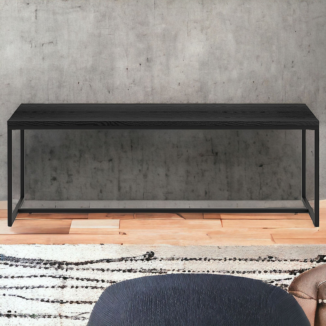 47-Inch Black Modern Coffee Table