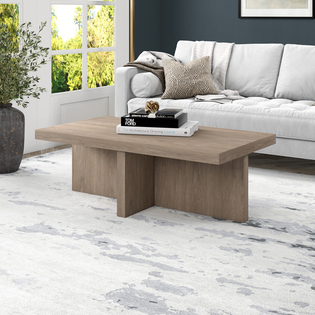 Modern 44" Gray Coffee Table