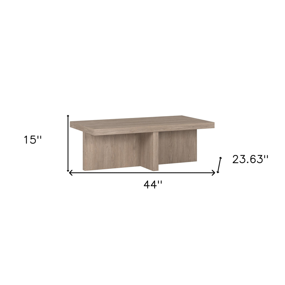 Modern 44" Gray Coffee Table