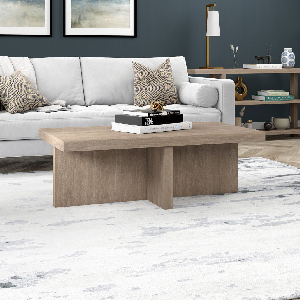 Modern 44" Gray Coffee Table