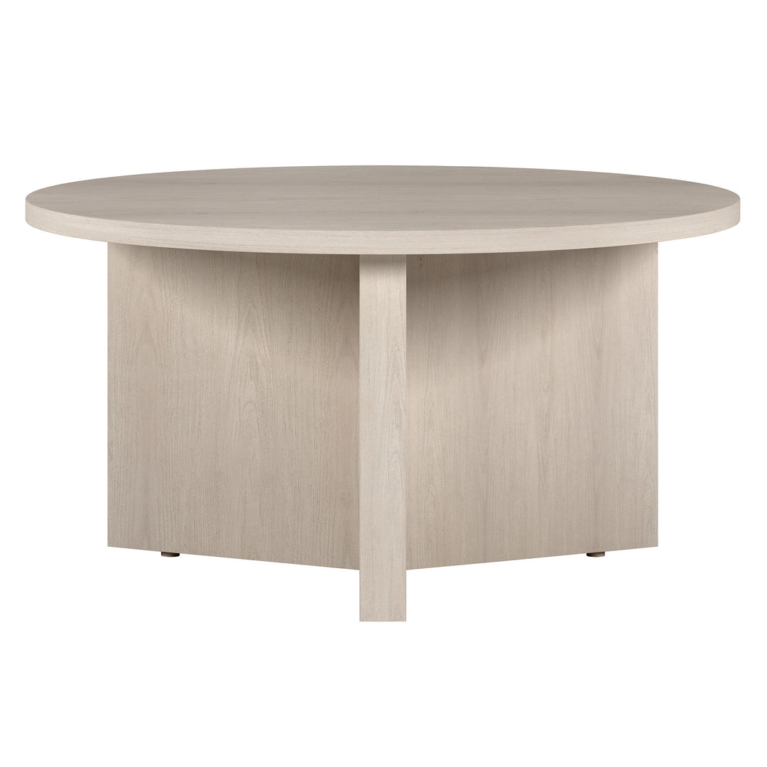 Modern 32" White Round Coffee Table