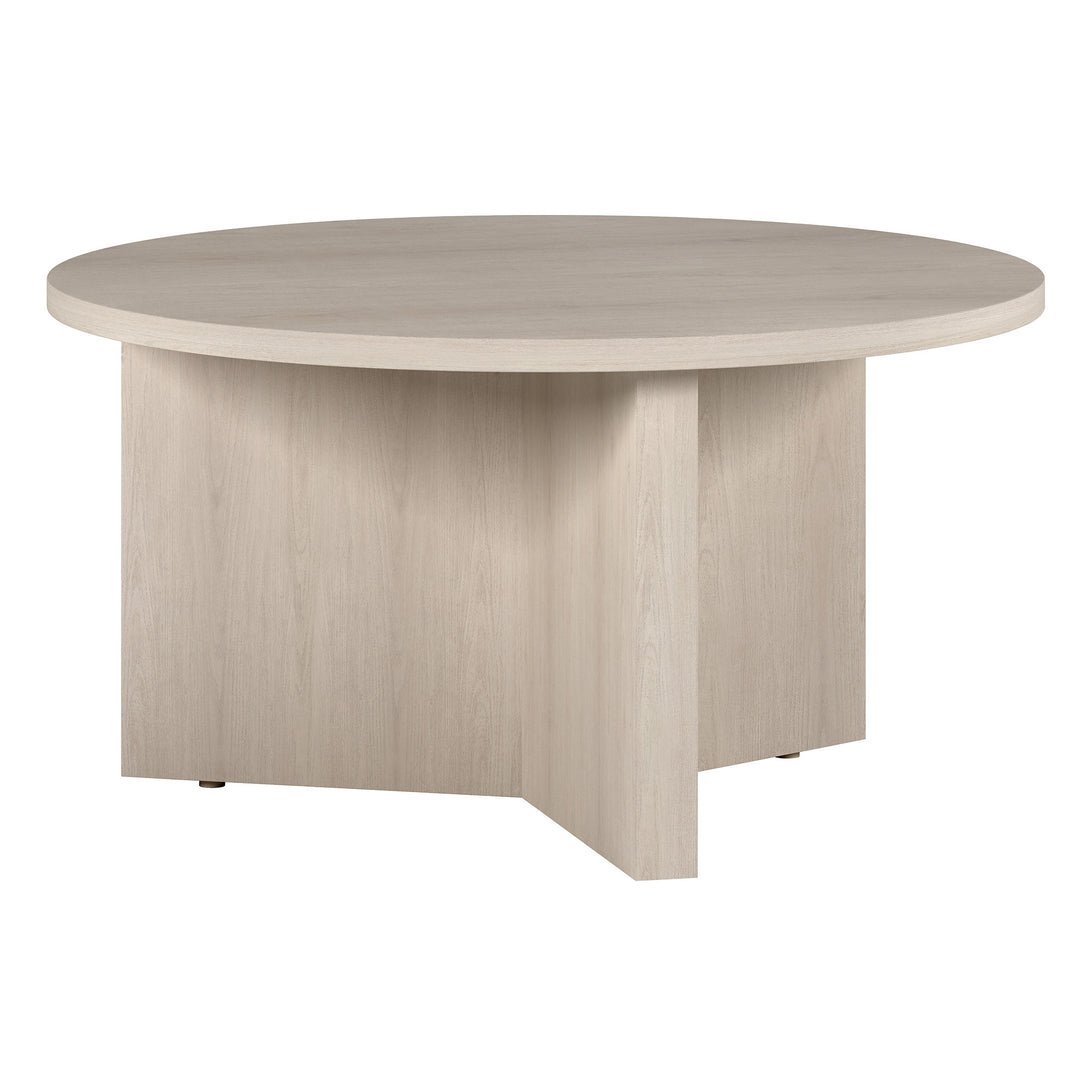 Modern 32" White Round Coffee Table