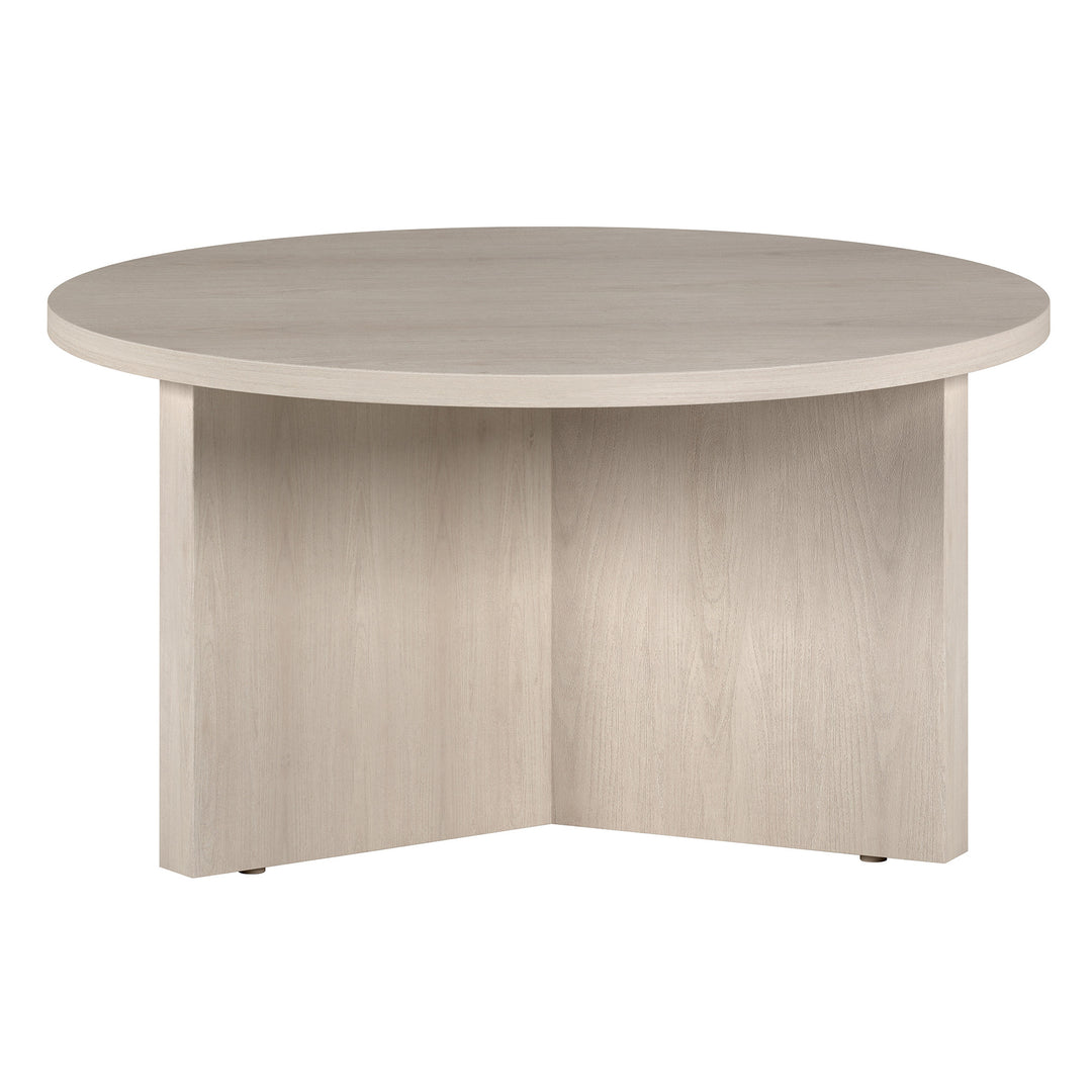 Modern 32" White Round Coffee Table