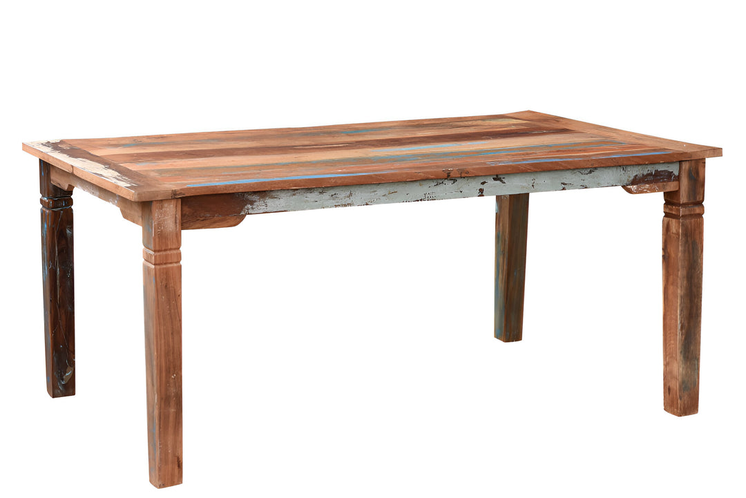 72" Rustic Brown Solid Wood Dining Table