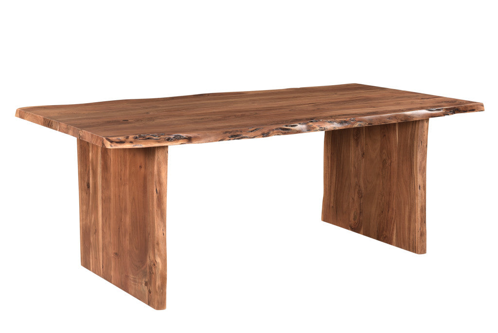 84" Chestnut Brown Solid Wood Dining Table