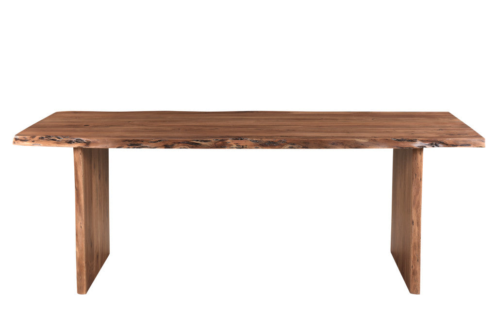 84" Chestnut Brown Solid Wood Dining Table