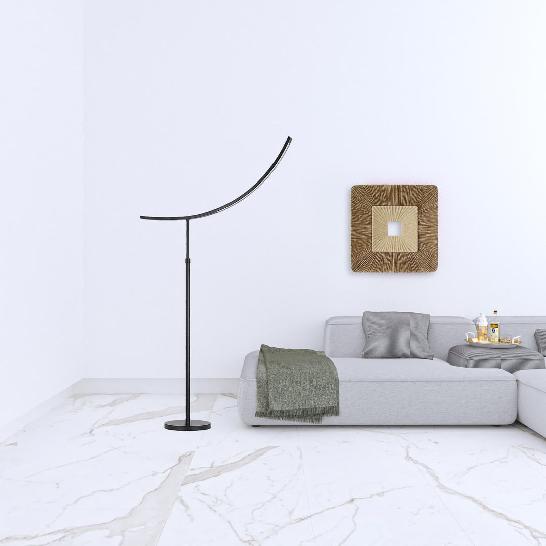 74" Bronze Adjustable Led Traditional Shaped Floor Lamp