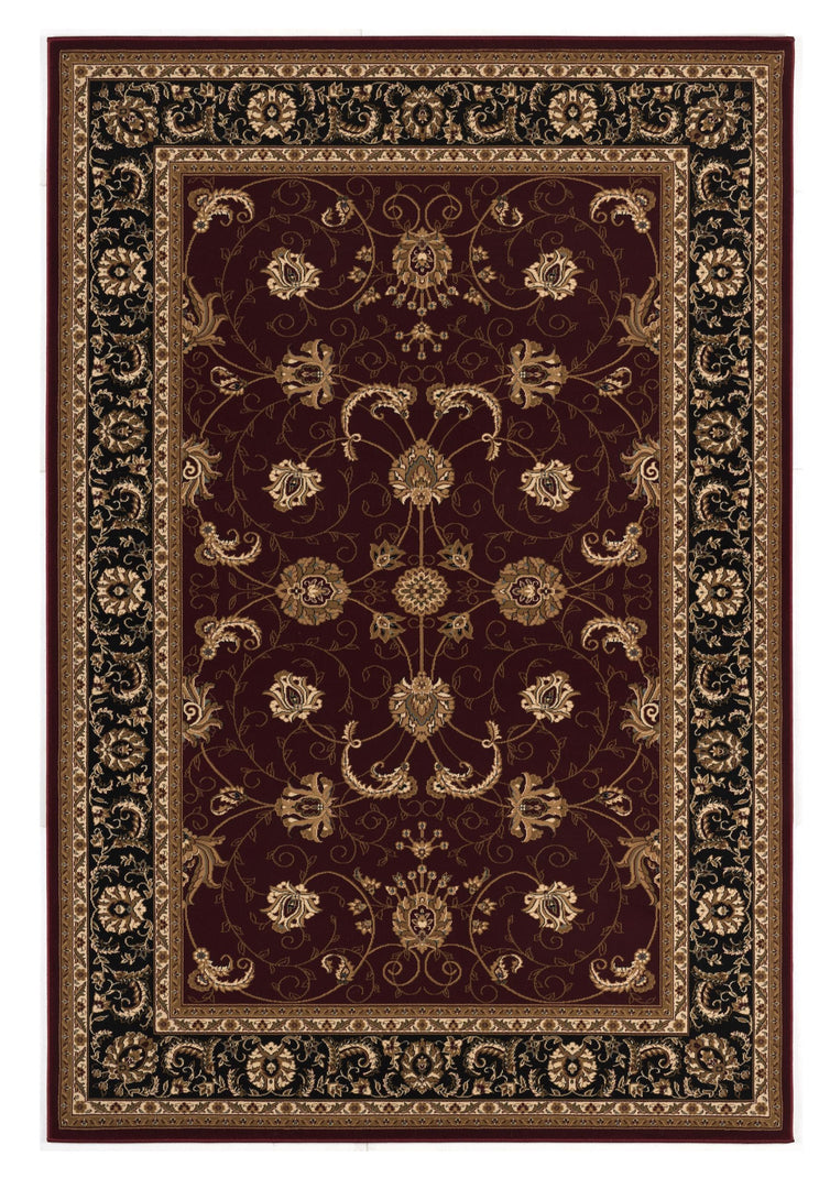 10' X 13' Red and Beige Oriental Distressed Area Rug