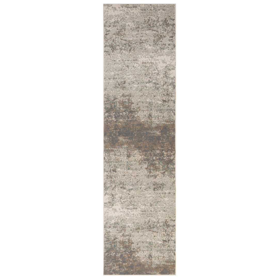 10' X 14' Gray and Dark Gray Abstract Power Loom Area Rug