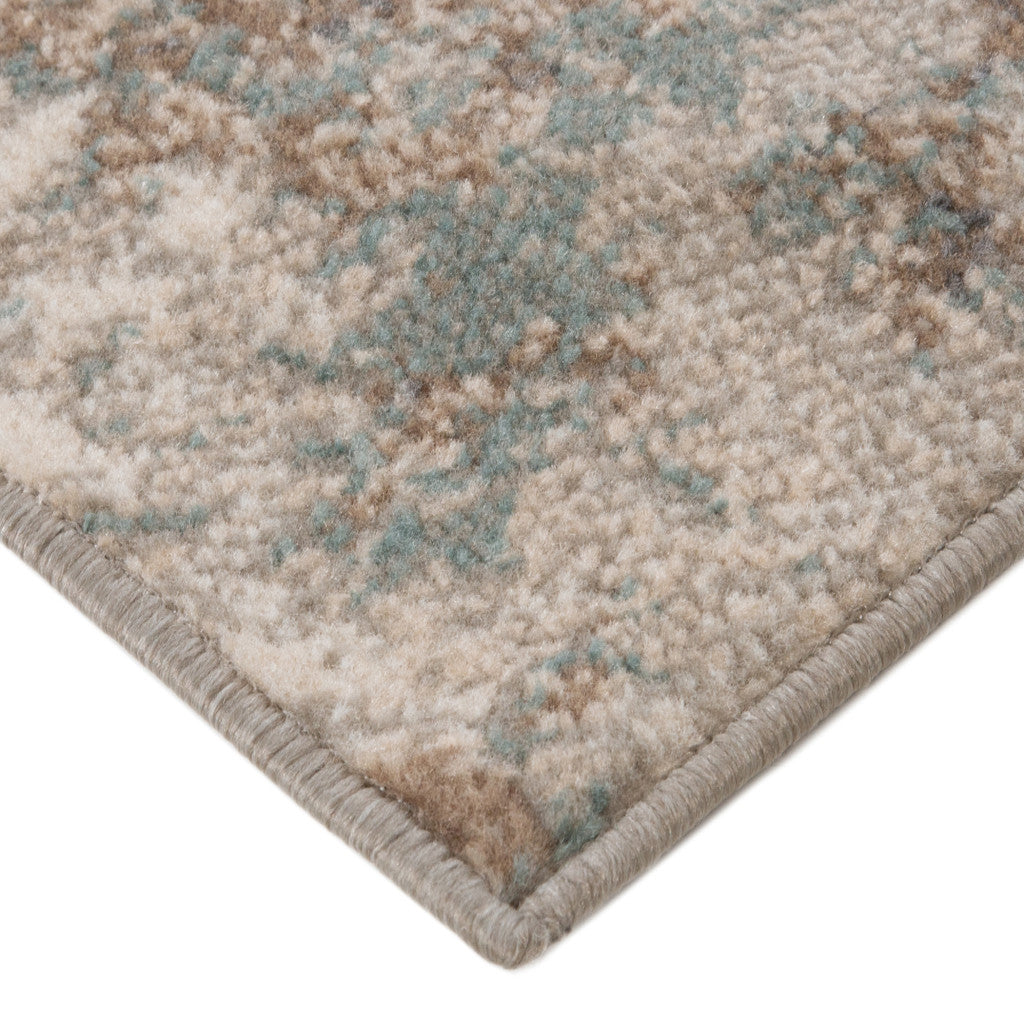 10' X 14' Gray and Light Brown Abstract Power Loom Area Rug