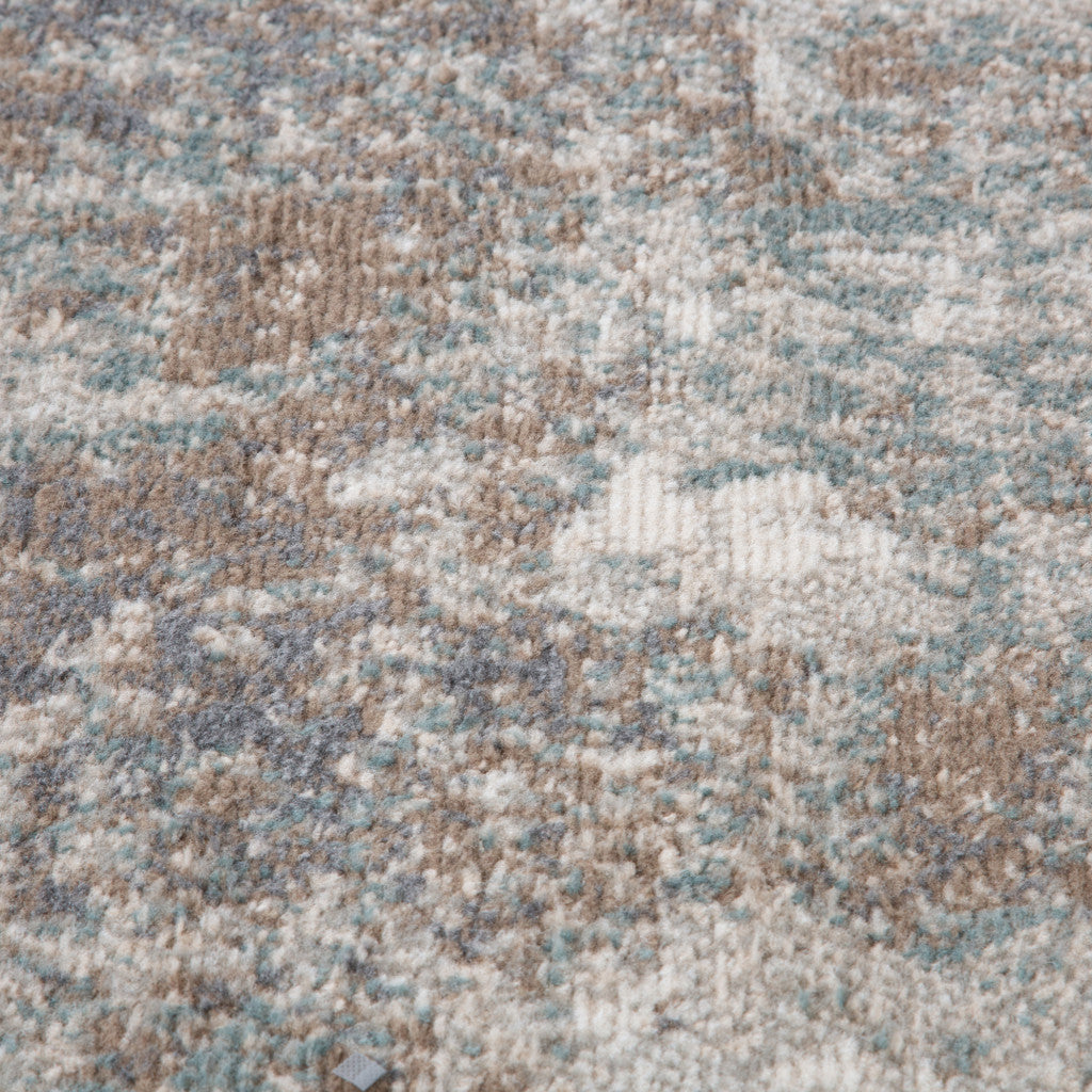 10' X 14' Gray and Light Brown Abstract Power Loom Area Rug