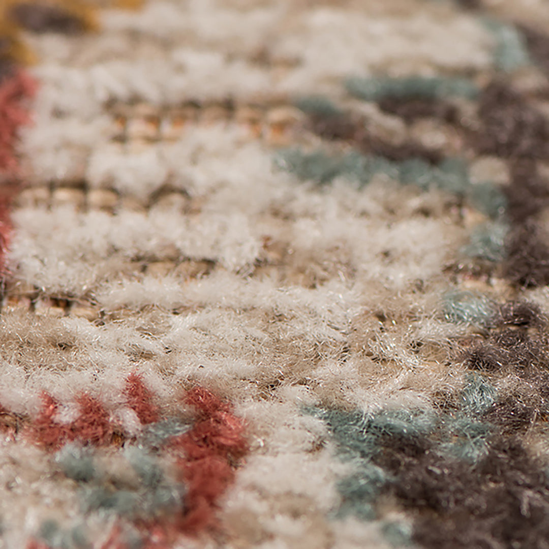 2' X 3' Beige and Rust Medallion Power Loom Area Rug