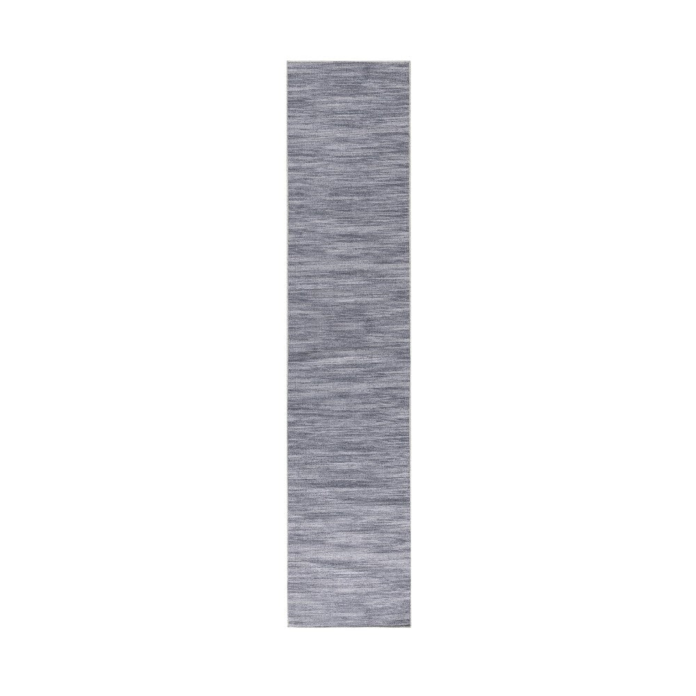 10' Runner Gray Abstract Power Loom Washable Non Skid Runner Rug