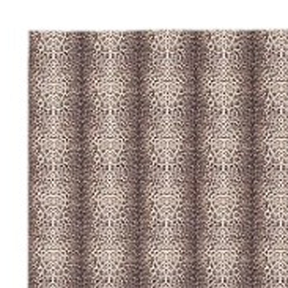 10' Runner Brown Leopard Print Power Loom Washable Non Skid Runner Rug