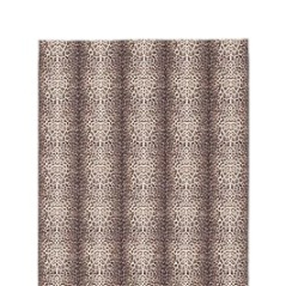 10' Runner Brown Leopard Print Power Loom Washable Non Skid Runner Rug