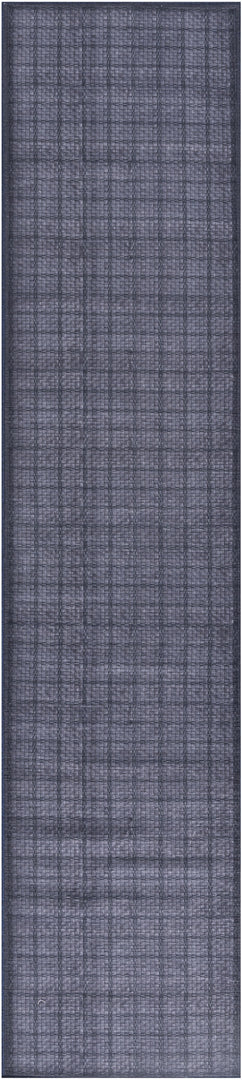 10' Runner Blue and Gray Geometric Power Loom Washable Non Skid Runner Rug