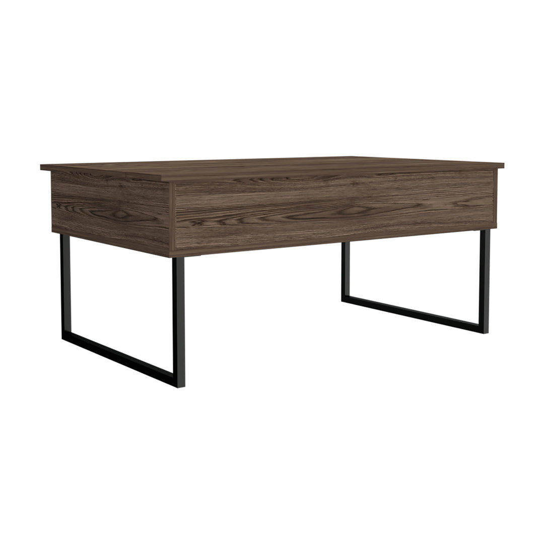 41-Inch Brown and Black Lift Top Coffee Table