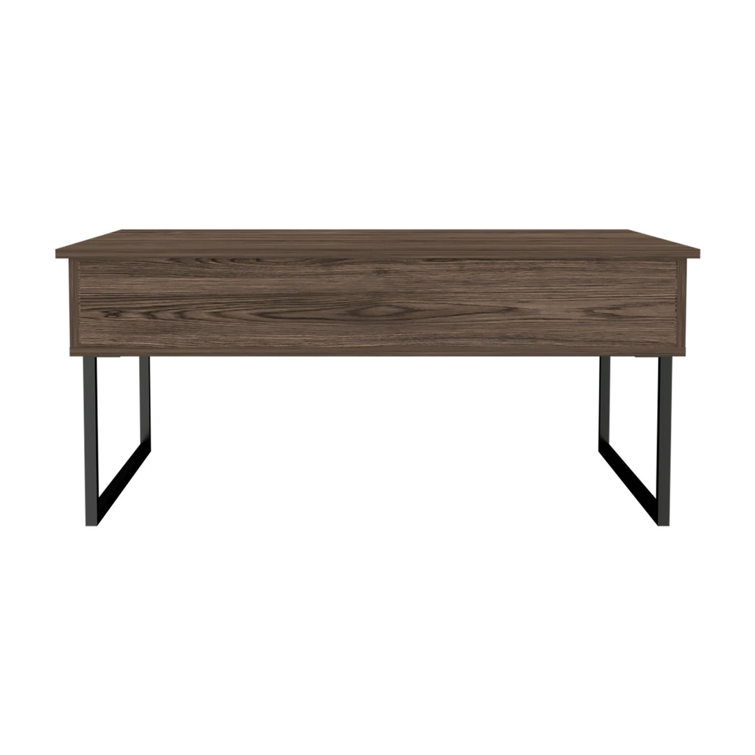 41-Inch Brown and Black Lift Top Coffee Table