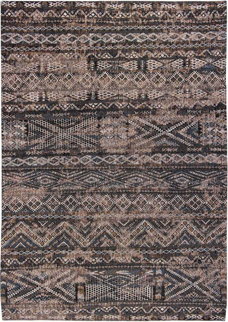 6' X 8' Gray and Beige Oriental Non Skid Area Rug