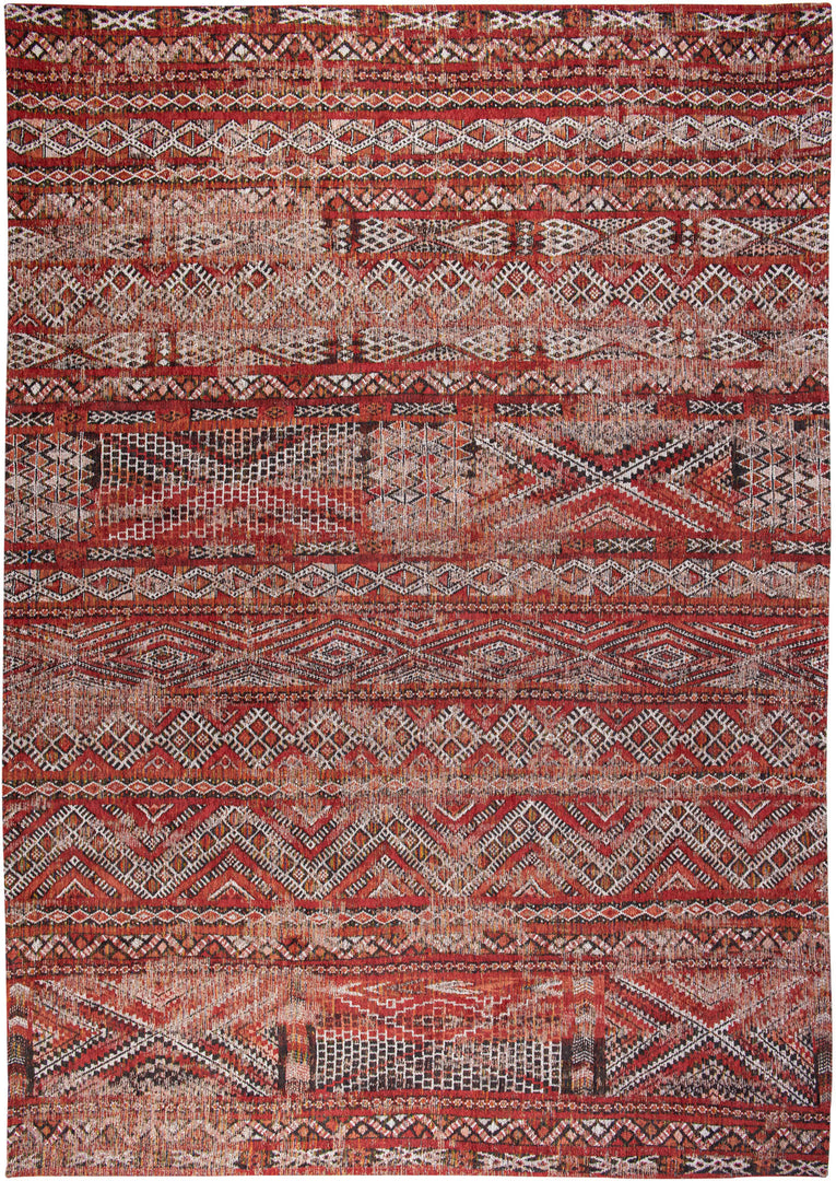 5' X 7' Red and Gray Oriental Non Skid Area Rug