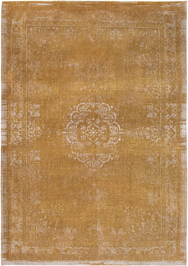 3' X 5' Orange and White Medallion Non Skid Area Rug