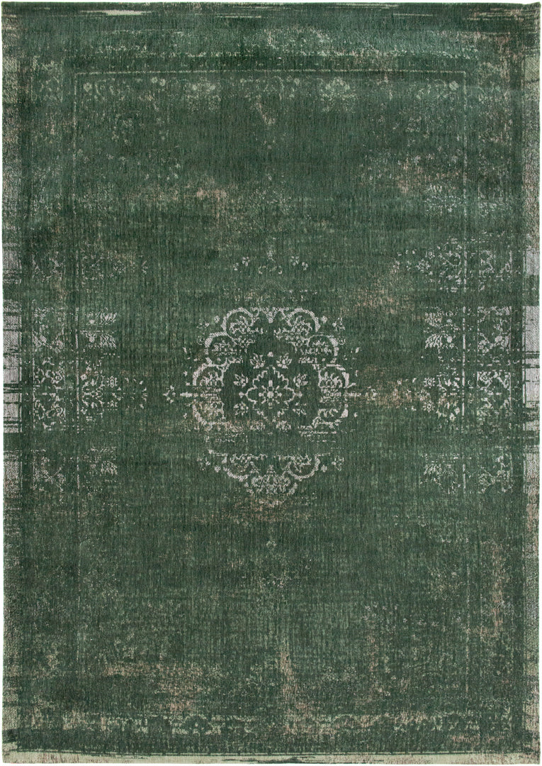 3' X 5' Gray and Green Medallion Non Skid Area Rug