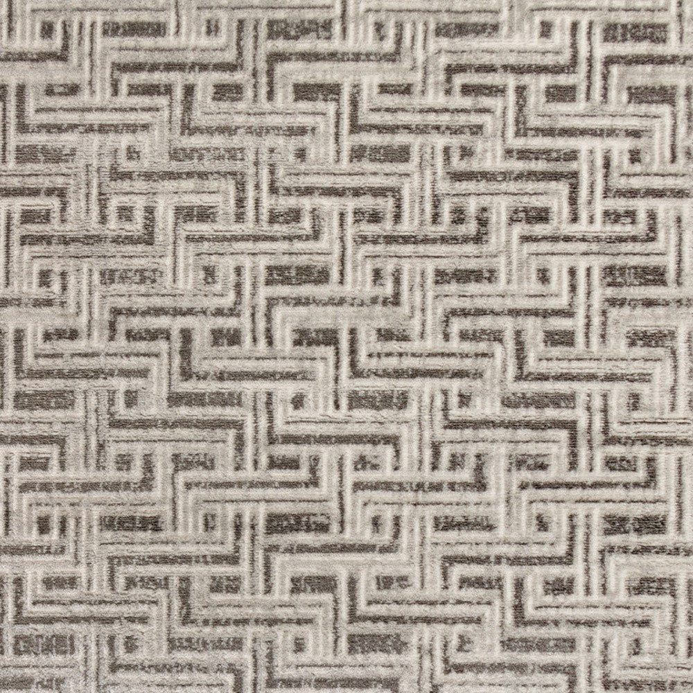 4' X 6' Gray Geometric Distressed Area Rug