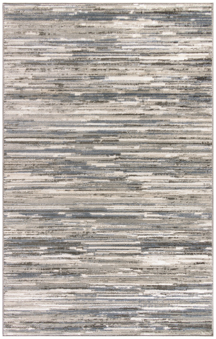 4' X 6' Cream Abstract Distressed Area Rug