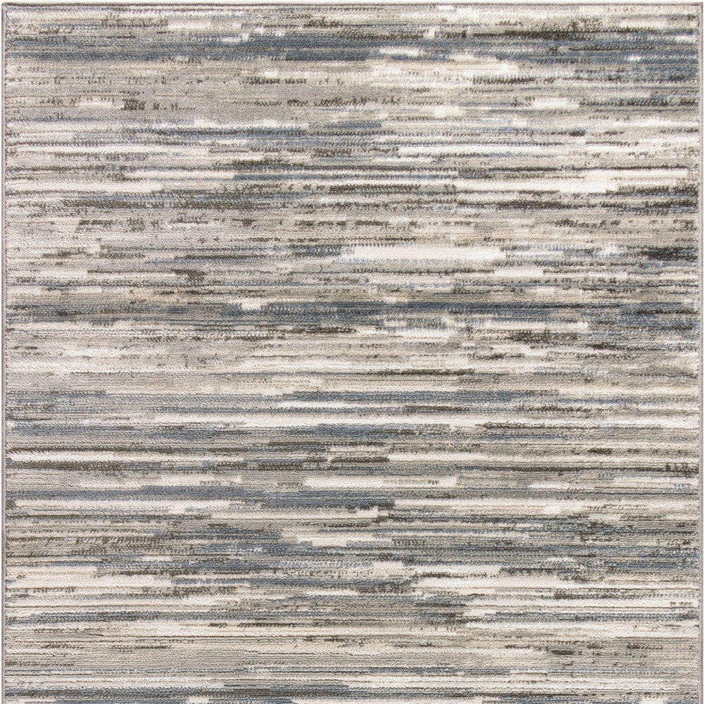 4' X 6' Cream Abstract Distressed Area Rug