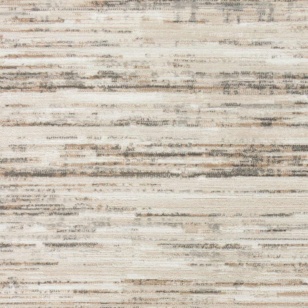 4' X 6' Cream Abstract Distressed Area Rug