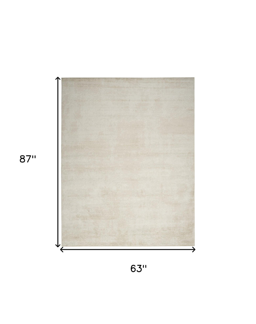 5' X 7' Cream Abstract Area Rug