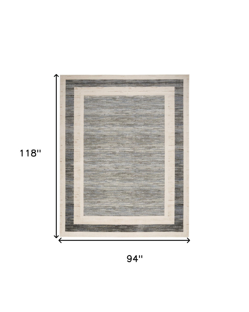 8' X 10' Gray Geometric Area Rug