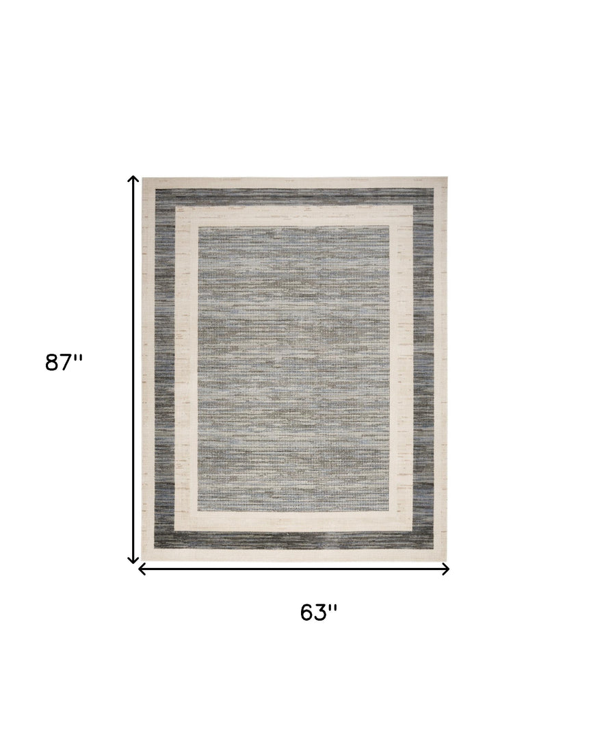 5' X 7' Gray Geometric Area Rug