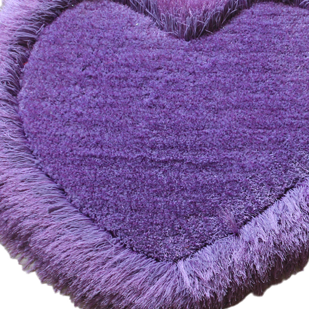 2' X 5' Lavender Shag Hand Tufted Area Rug