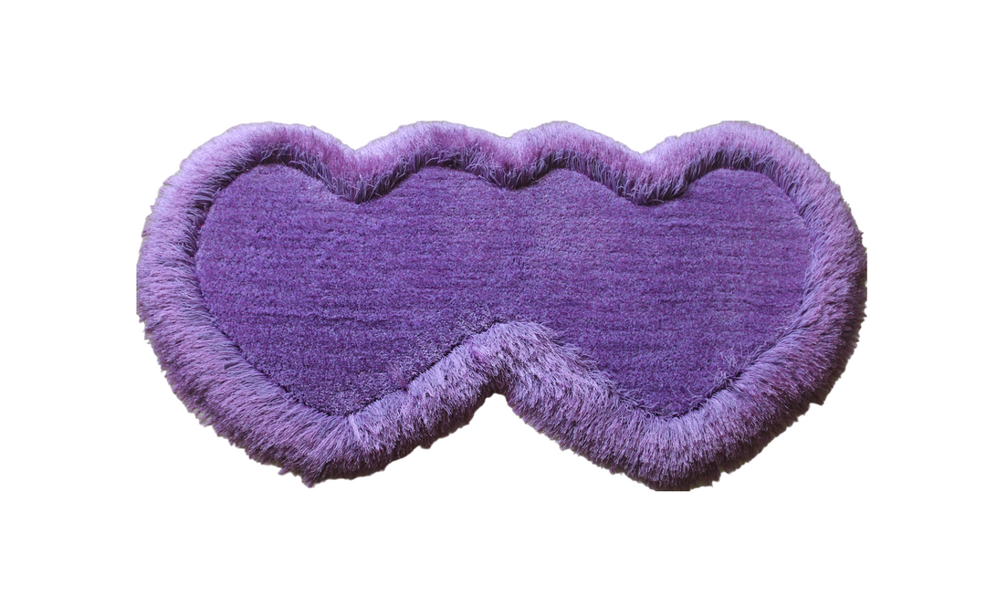 2' X 5' Lavender Shag Hand Tufted Area Rug