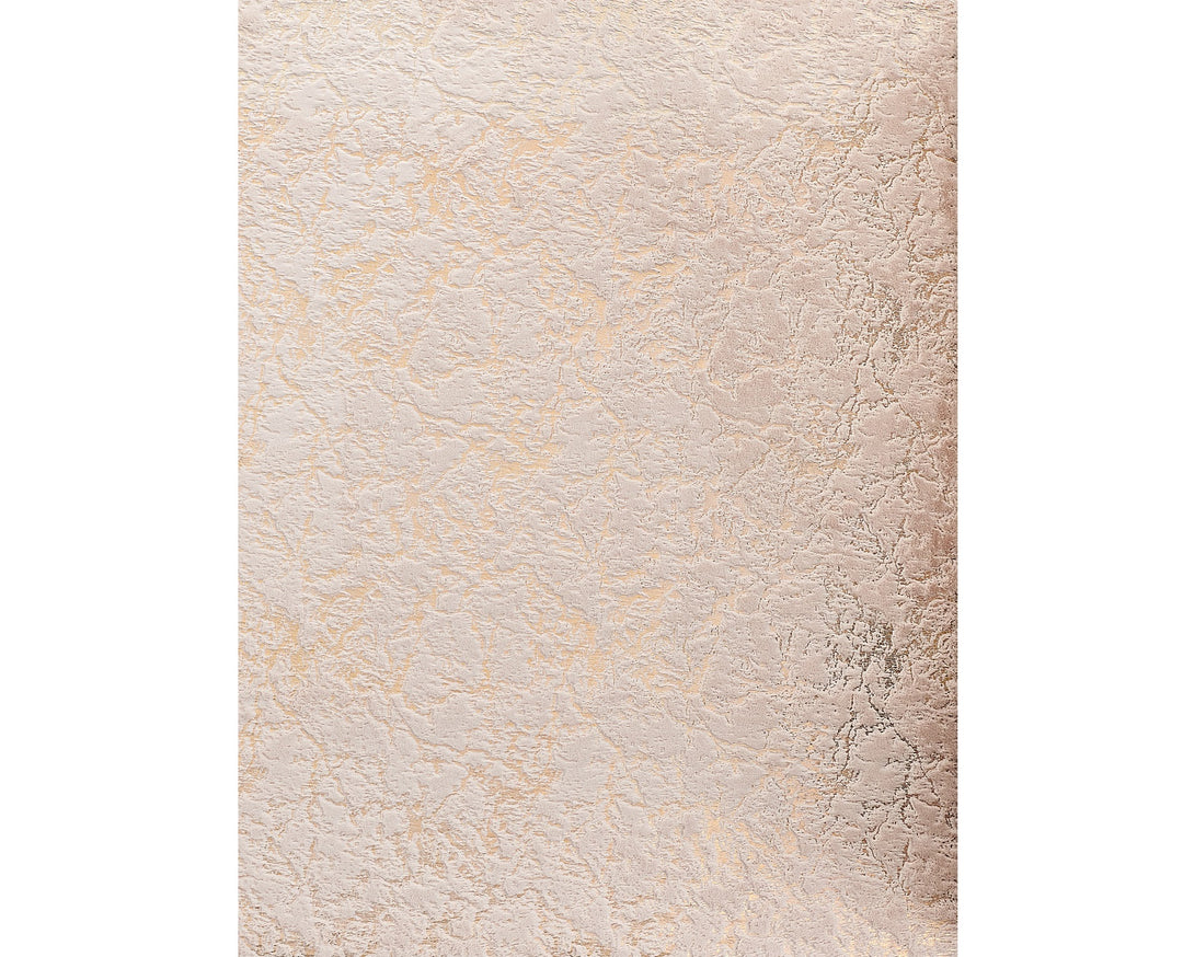 6' X 9' Pink and Gold Faux Fur Abstract Shag Non Skid Area Rug