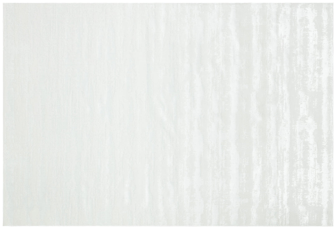 3' X 5' White Abstract Washable Non Skid Area Rug