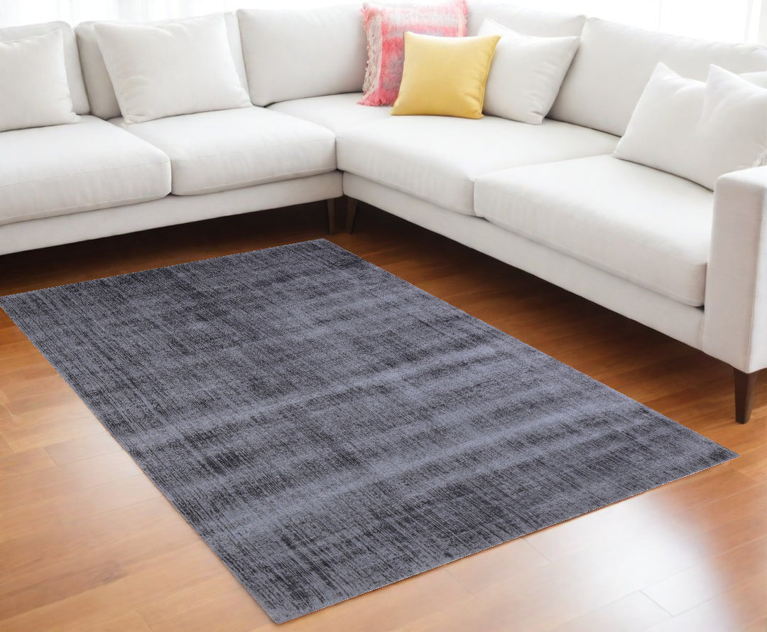 10' X 14' Charcoal Hand Loomed Area Rug