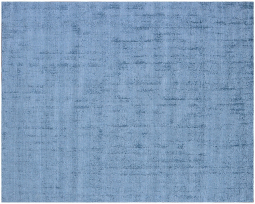 10' X 14' Denim Blue Hand Loomed Area Rug