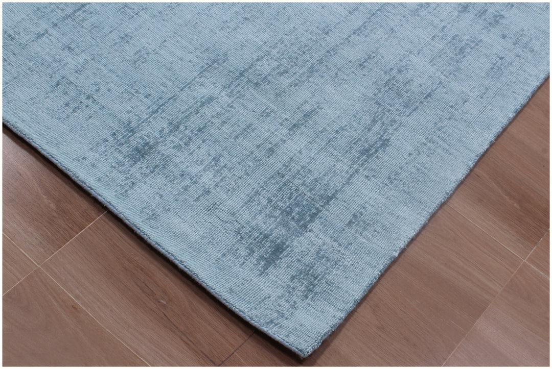 10' X 14' Denim Blue Hand Loomed Area Rug