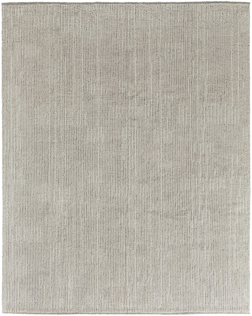 4' X 6' Tan and Ivory Wool Hand Knotted Area Rug