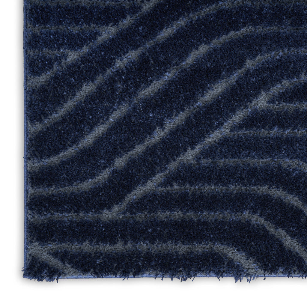 2' X 3' Blue Abstract Power Loom Area Rug