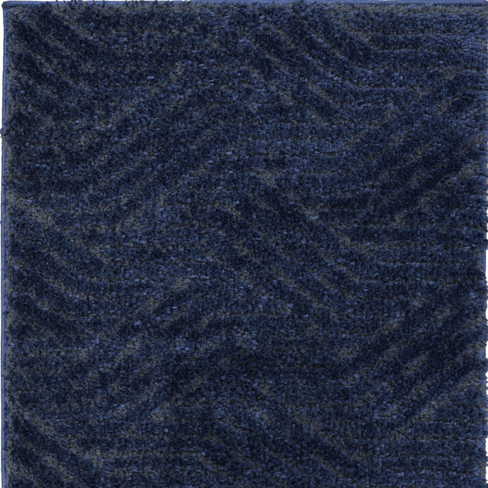 2' X 3' Blue Abstract Power Loom Area Rug