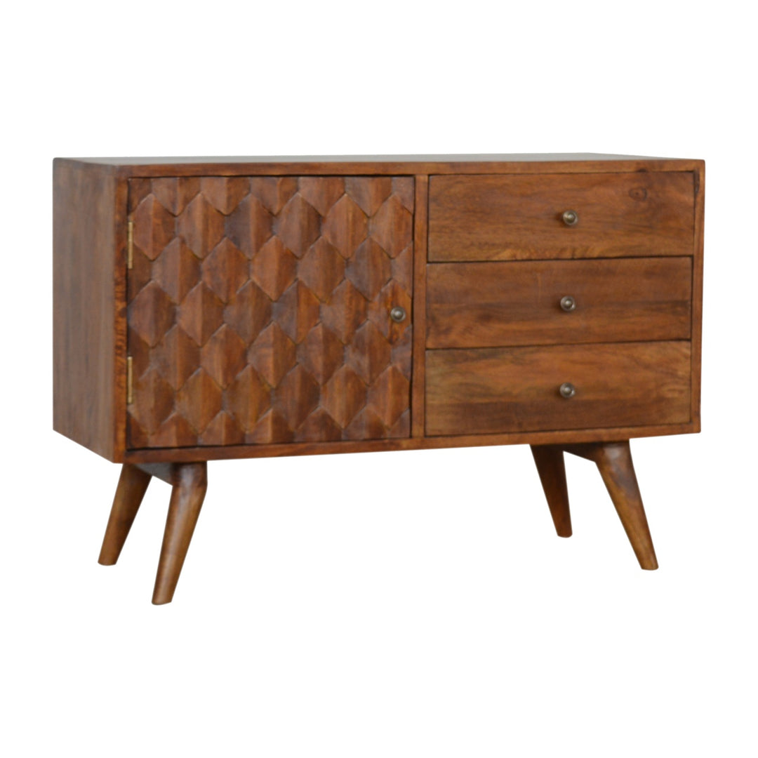 Carved Chestnut Sideboard - Element & Elm