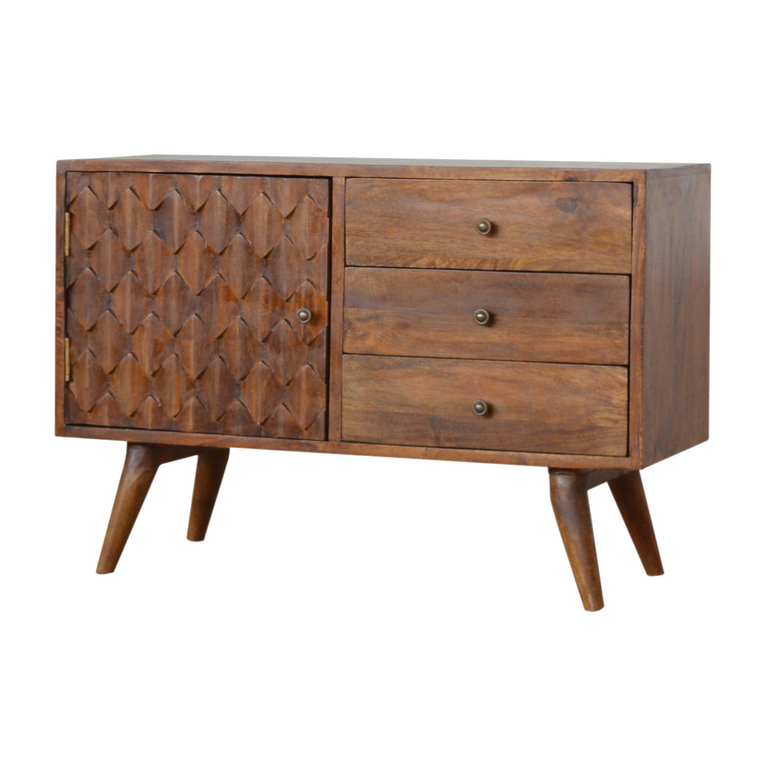 Carved Chestnut Sideboard - Element & Elm