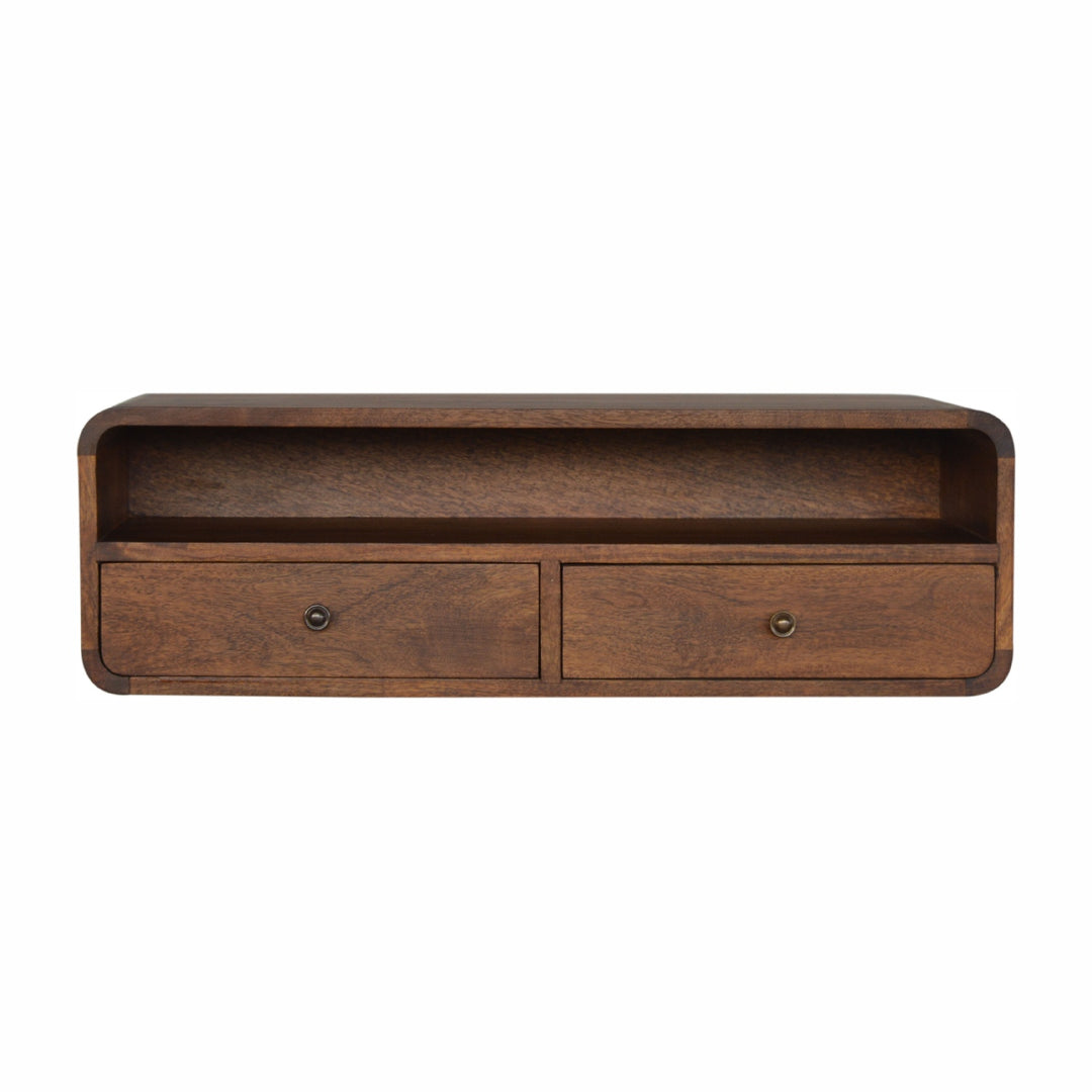 Floating Chestnut Open Console - Element & Elm