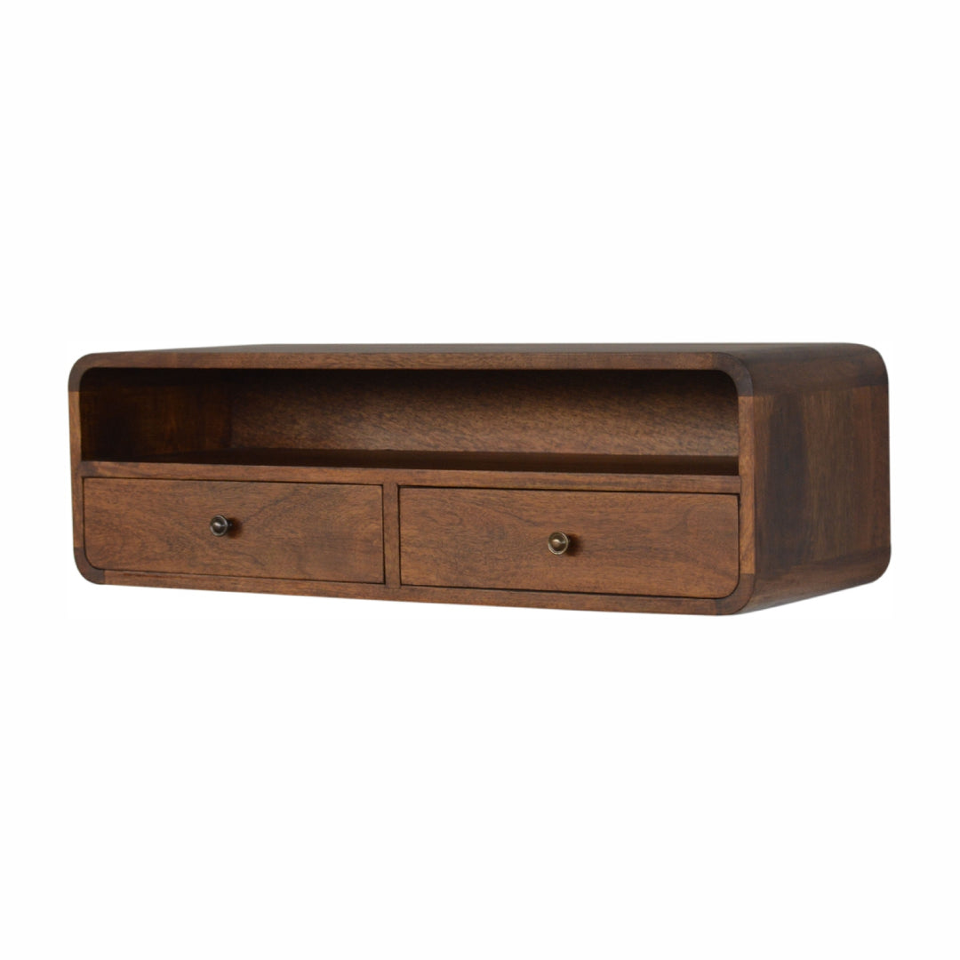 Floating Chestnut Open Console - Element & Elm