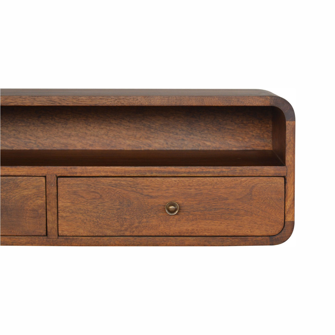 Floating Chestnut Open Console - Element & Elm